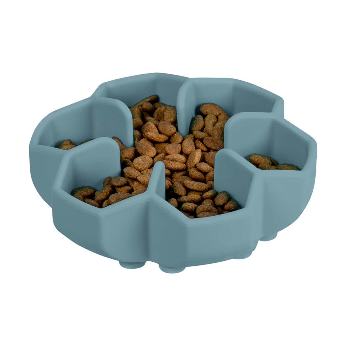 Hall silikoonist aeglase toitumise kauss, aitab vältida puhitust ja hoiab koera tervislikus kaalus.