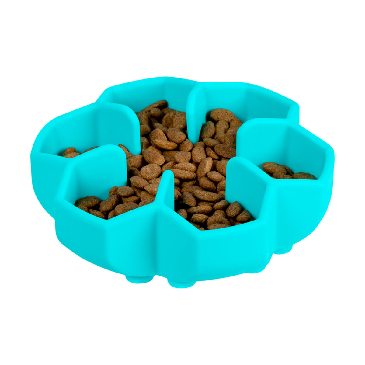 Silikoonist aeglaseks söömiseks mõeldud kauss sinine, 750 ml, sobib igaks söögikorraks, lihtne puhastada.