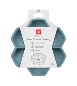 Silikoonist aeglaseks söömiseks mõeldud kauss hall, 450 ml, sobib koertele ja kassidele, aitab aeglustada söömist ja parandada seeläbi seedimist.